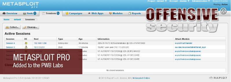 Metasploit Pro Added to the PWB Labs